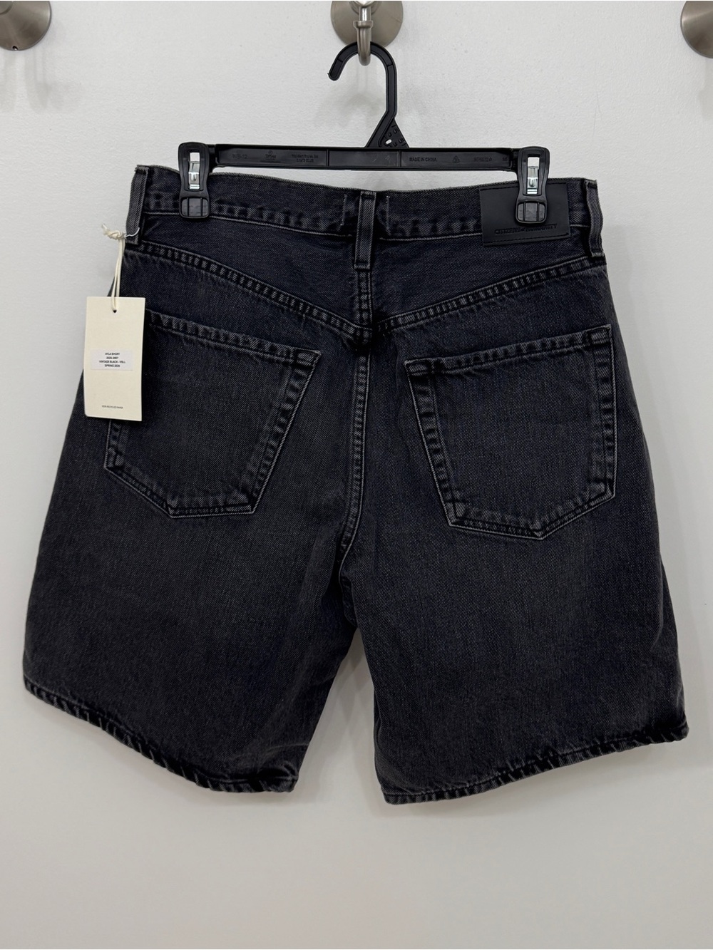 Citizens of Humanity Ayla Jean Shorts Vintage Black size 27 long 9" inseam jorts - Picture 7 of 16